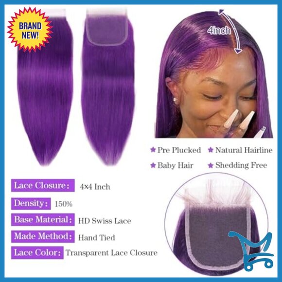 Human Hair Extensions 18in Straight Virgin Hair 3 Bundles Lace Closure main image 6